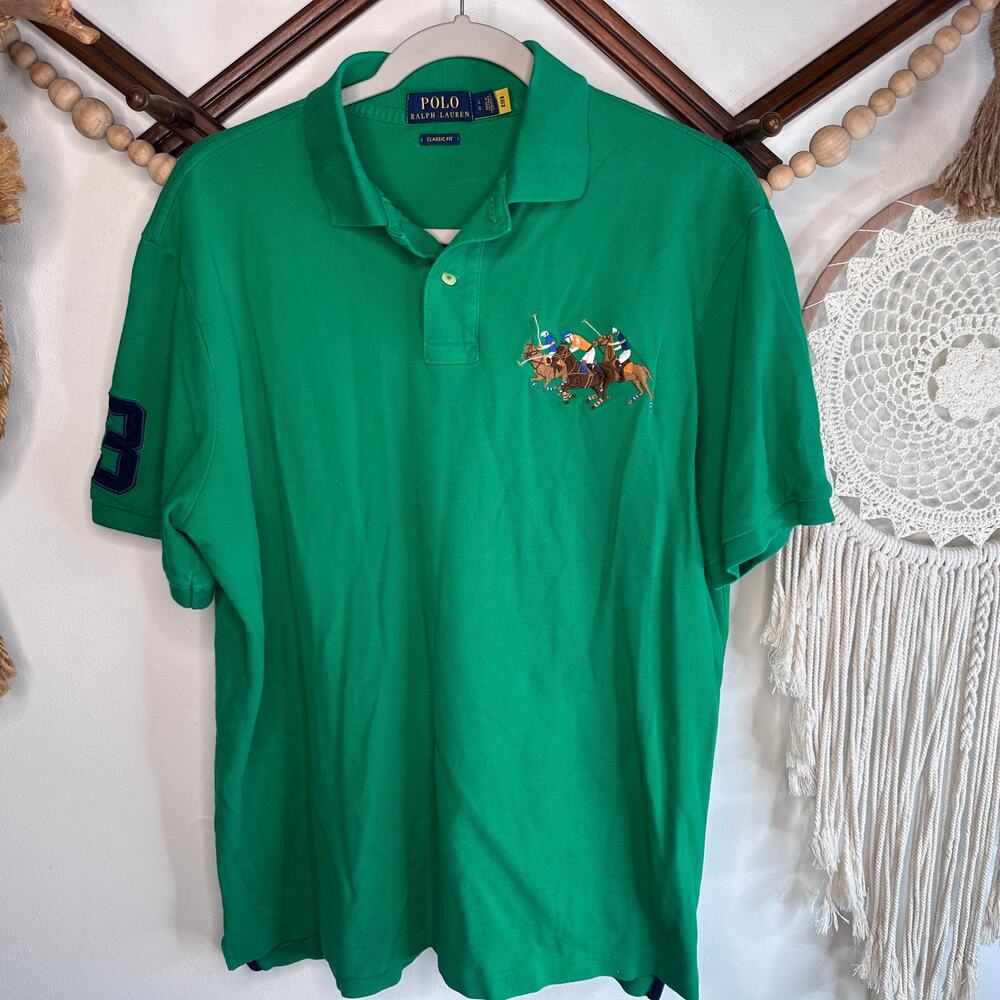 Polo Ralph Lauren Triple Pony Green Classic Fit Polo